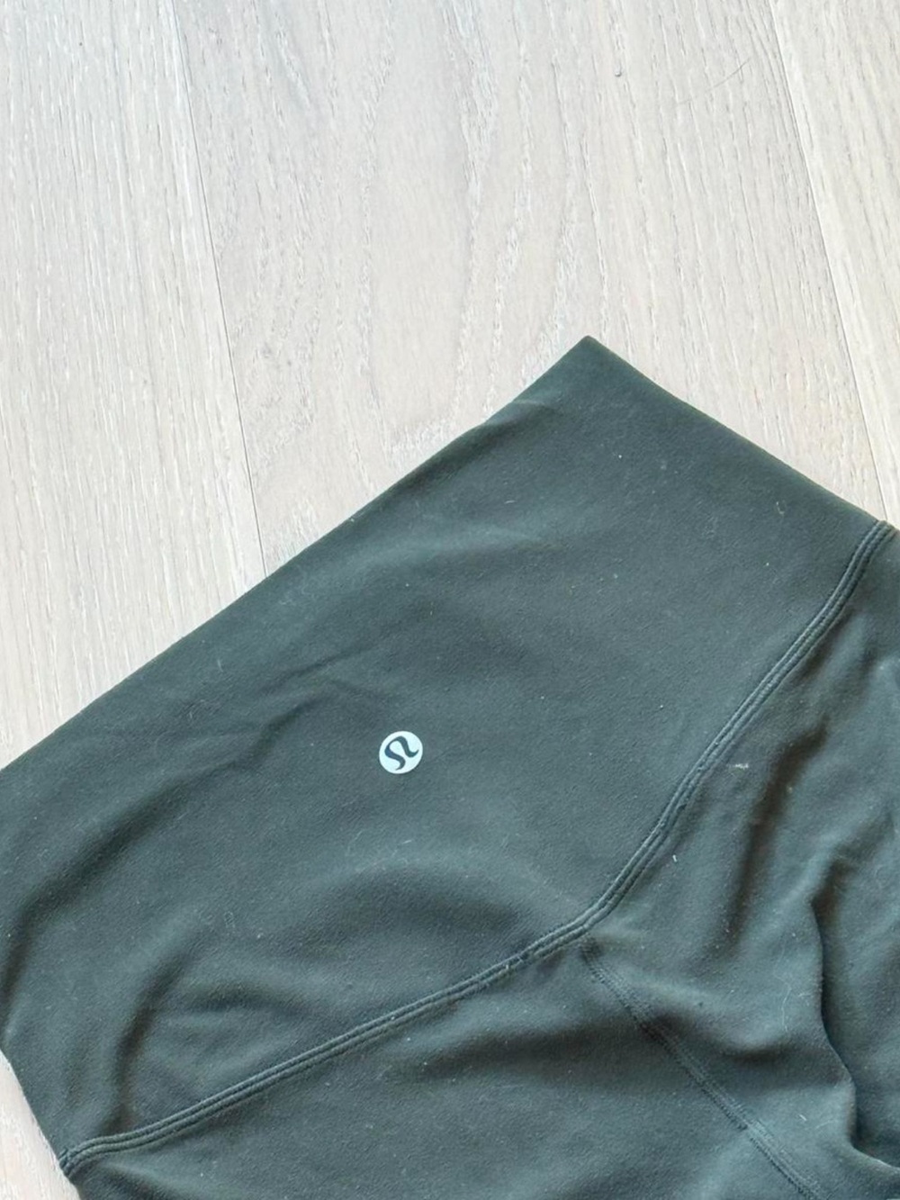 Lululemon Align high rise capri leggings in a dark green shade